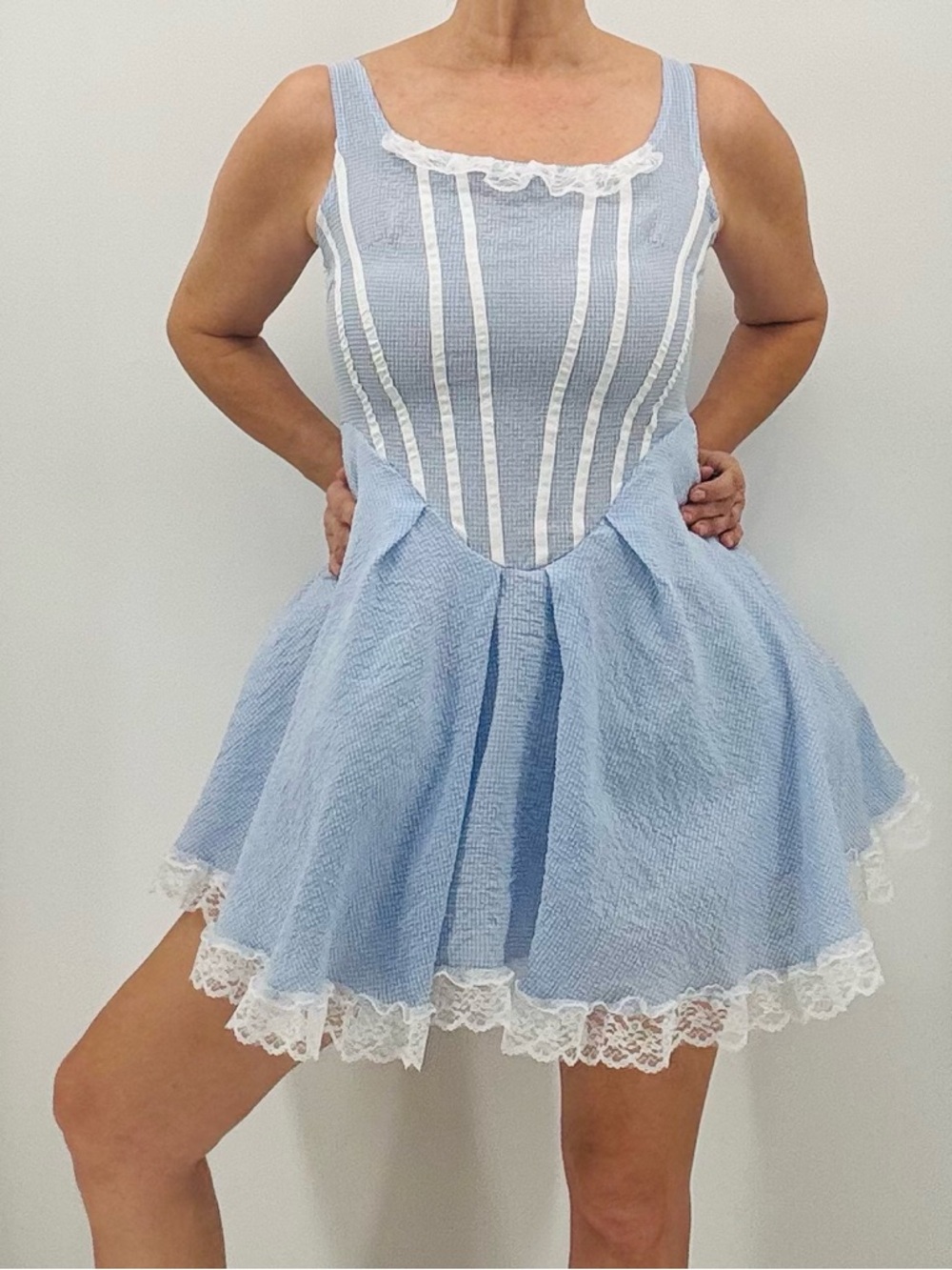 Vintage Y2K Halloween Prairie Cottagecore Victorian Fairycore Corset Mini Dress